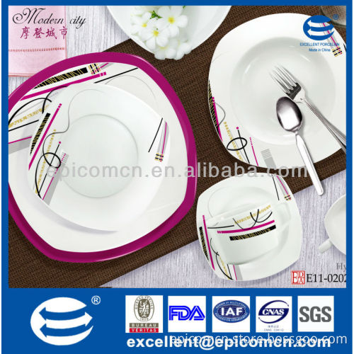 hot selling hotel restanrant China dinner set dinner ware square plates
